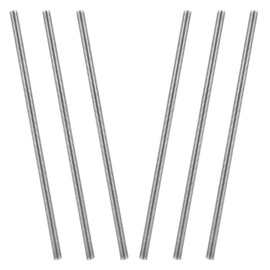 GBACHOOSE 6 Pcs M10 x 250mm Fully Threaded Rods, 304 Stainless Steel Threaded Rods Bar Studs, Right Hand Thread Long Threaded Screw, 1.5 Thread Pitch Fits for Anchor Bolts, Hangers, U-Bolts (Silver)