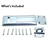 NU-SET Lock | 6" Single Hinged Hasp with Rolled Edges