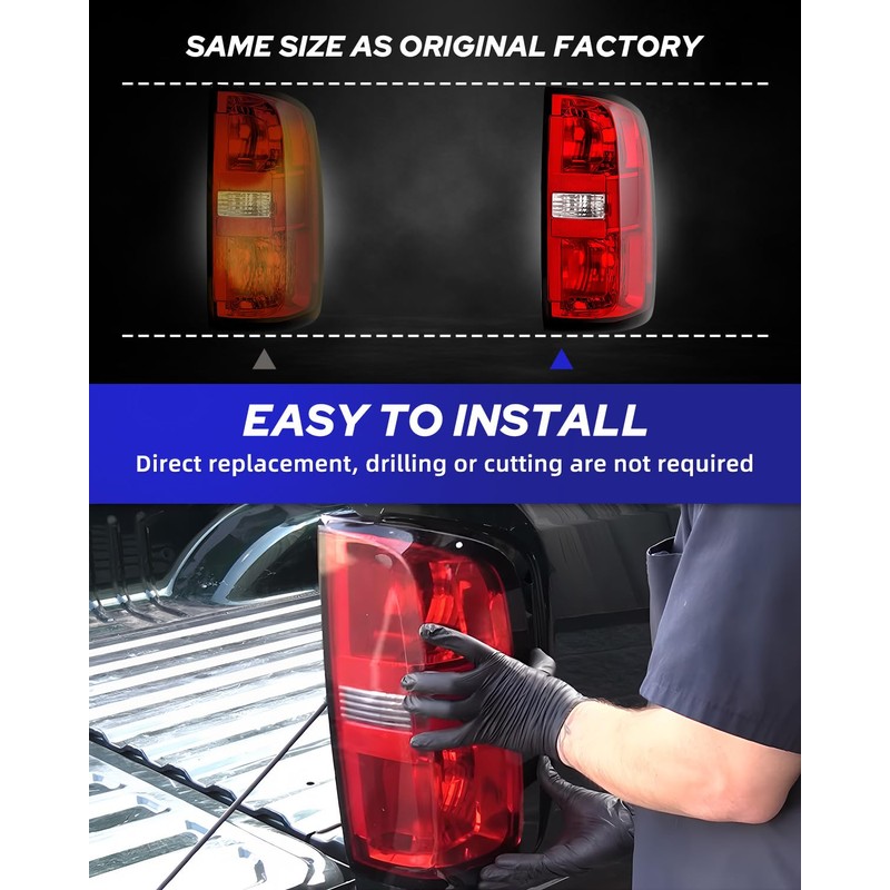 AUTOONE Chevy Colorado Tail Lights 2015-2022, Tail Lamp Assembly Right,