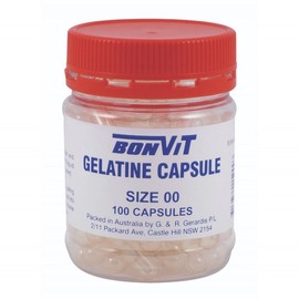 Bonvit Empty Gelatine Capsule Size 00 Cap X 100