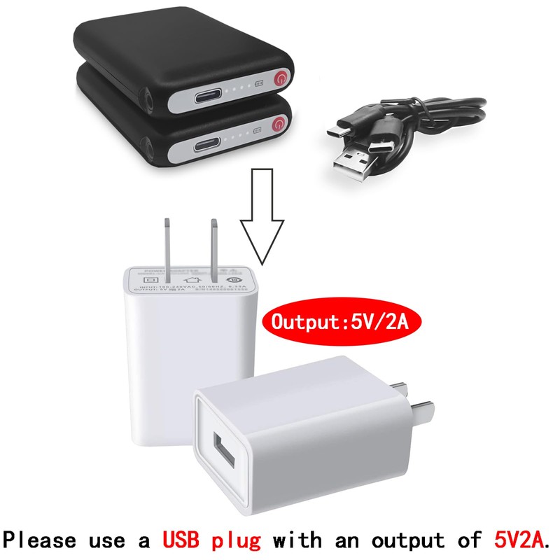5V 2A 5000mAh Rechargeable Batteries for Heated Slippers Shoes and