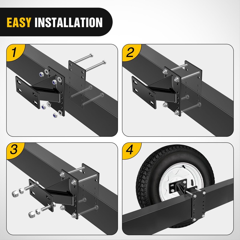 Nilight Spare Tire Carrier Trailer Spare Tire Mount Boat Trailer