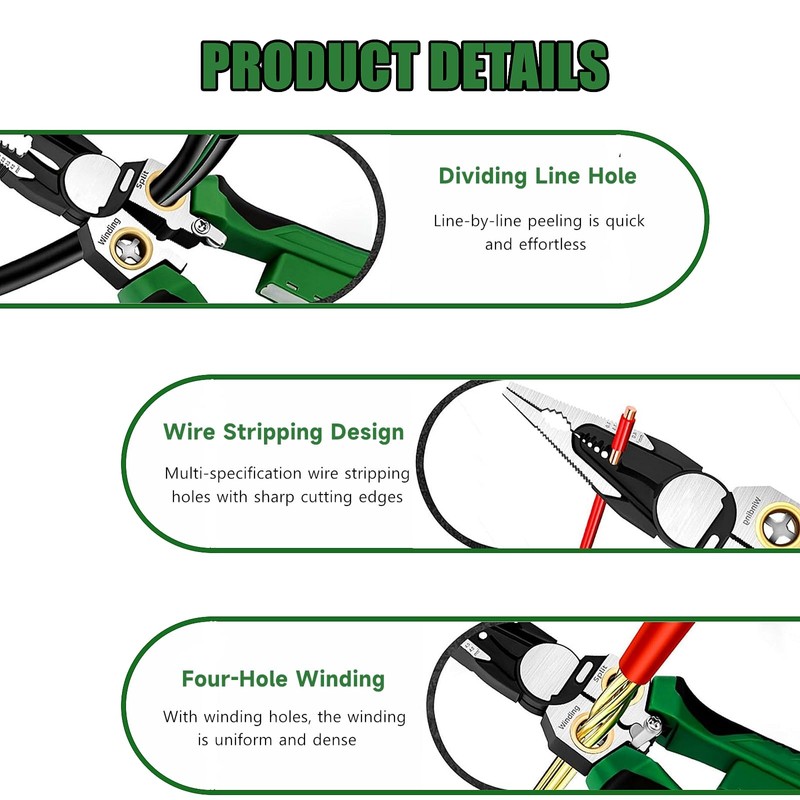 NENOWOND 2025 Upgraded 8-in-1 Wire Stripper with Voltage Tester –