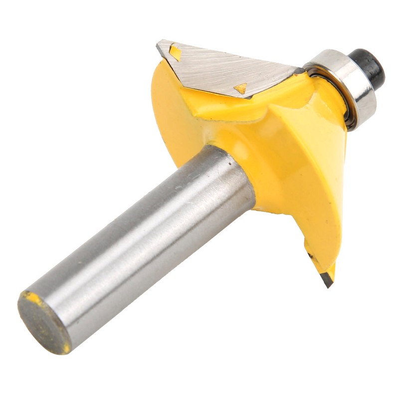 12 Pcs Router Bit Yellow Carbide Cemented Woodworking Milling Cutter
