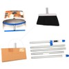 TreeLen Long Handle Broom and Dustpan Set,Upright Dust Pan Combo