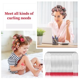 20 Pieces Hair Roller Clips, Replacement Securing Pins Kit for Long Hair, Portable Travel 1.25 Inches Rollers