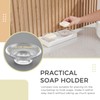 2 Pack Bathroom Soap Dishes, Transparent Round Soap Tray for