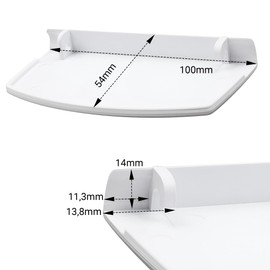 VIOKS Door Handle Flap Handle White Replacement for Beko 4244570100 - Replacement Handle Fridge Door Handle Plastic Freezer Door Handle Plate Door Lock - Handle Freezer Compartment Flap Fridge Door