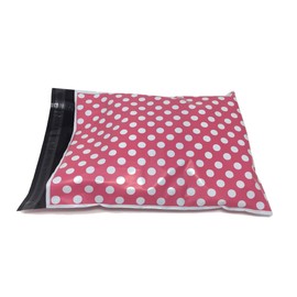 Shop4Mailers 10 x 13 Pink Polka Dot Poly Bag Mailer Envelopes 2 Mil (500 Pack)