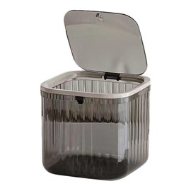 Jsleid Mini Rubbish Bin, Car Bin, Mini Desktop Bin, Table Bin, for Use in Kitchens, Rooms, Tabletops, Bathrooms and Cars (Black)