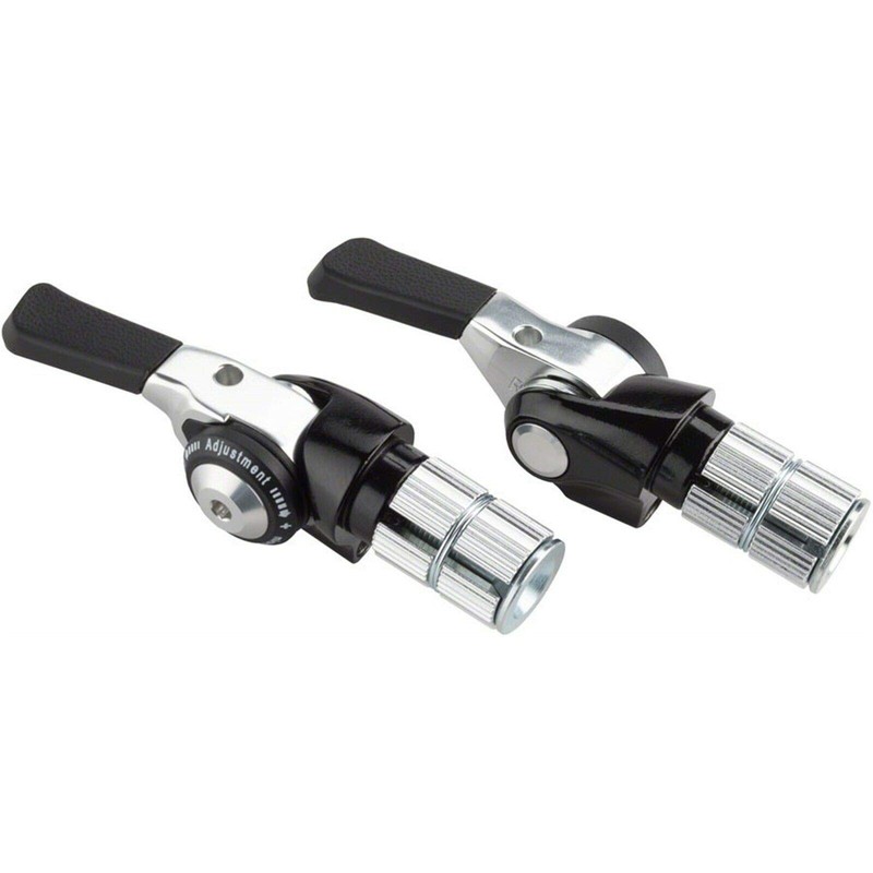 Microshift Bar End Shifter Set, 8-Speed Road, Double/Triple, Shimano Compatible,