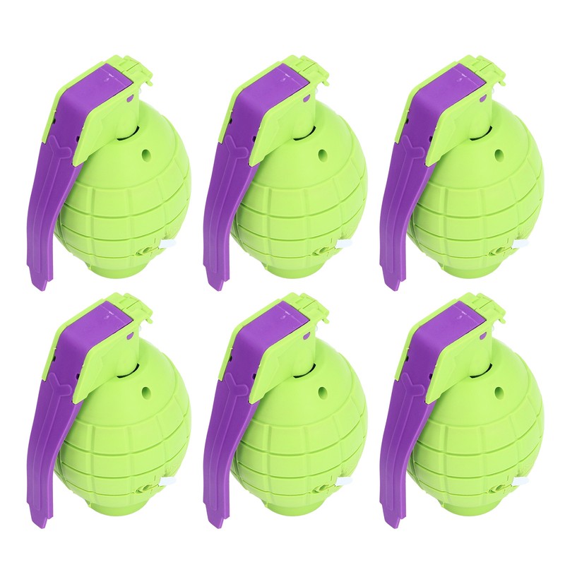 6pcs Kids Toy Hand Grenades Pretend Role Play Plastic Grenades