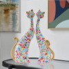 LIKEUDO Set of 2 Resin Cat Statues Sculptures Cat Figurine