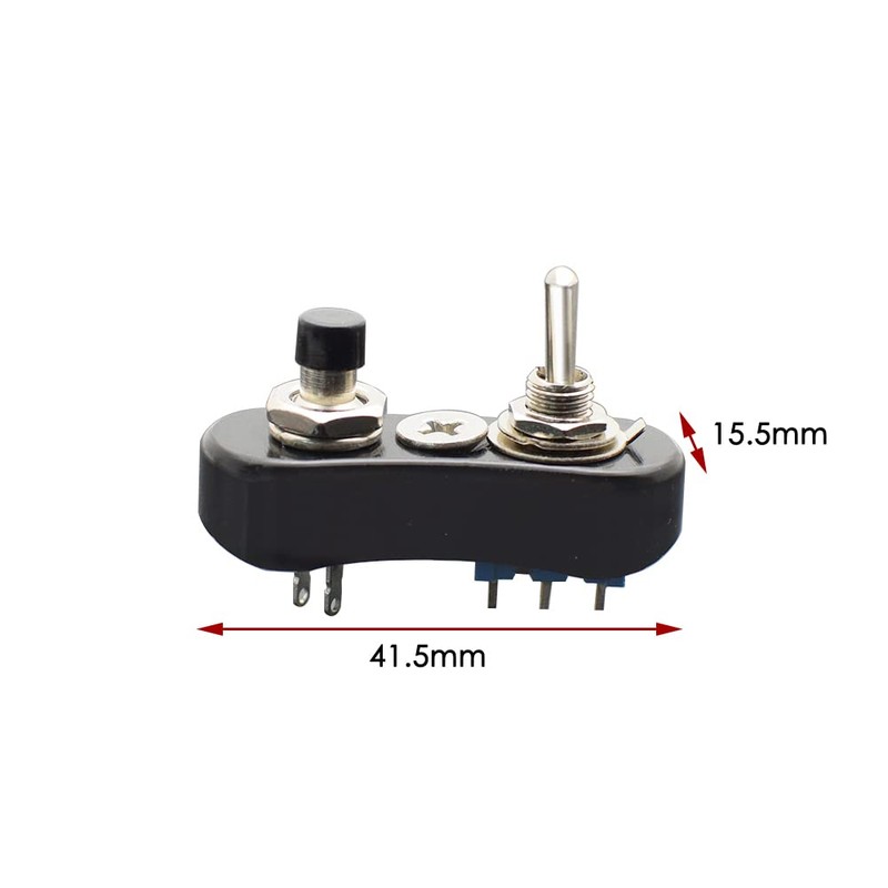 Micro Handle Switch Single Black for 0.9 inch (22.2 mm)