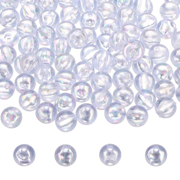 uxcell 200 Pcs Round Acrylic Beads, 10mm Cute Bulk Spacer
