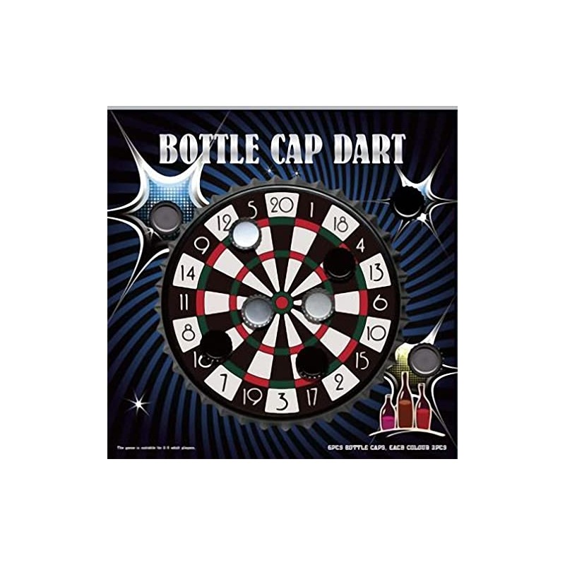 Framan Magnetisches Dartboard mit Flaschenverschlüsse statt Darts