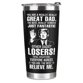 VIWIS Gifts for Dad from Daughter, Son - Father's Day Gifts for Dad, Men - Dads Birthday Gift Ideas, Happy Birthday gifts for Dads, Fathers - Best Dad Ever Gift, Best dad Tumbler, 20 oz dad Cup