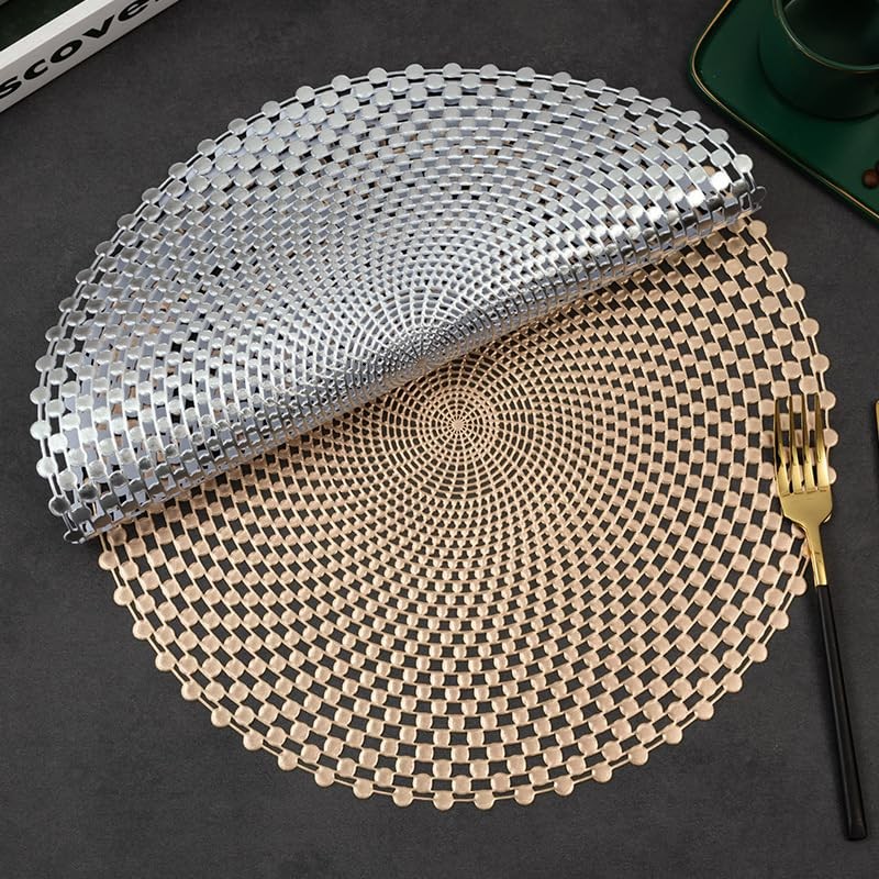 Hosoncovy 4 Pack Decorative PVC Placemats - Hollow Dining Table