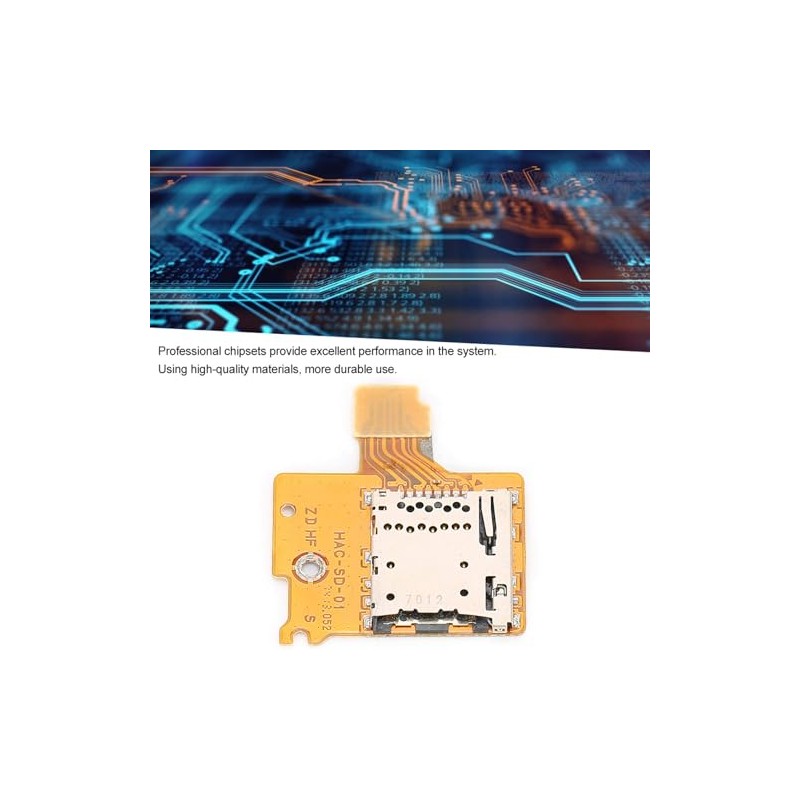 Qiilu Lector de Tarjetas Micro SD Interruptor de Repuesto Lector
