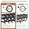 24 PCS Curtain Rings, 2 Inch Thickened Curtain Rings Metal