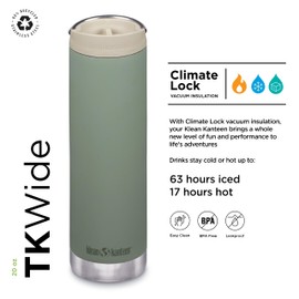 Klean Kanteen Unisex's TKWide 20 oz (with Coffee Lid) Green