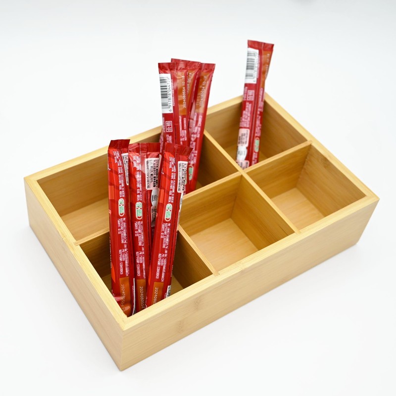 Bamboo Tea Bag Organizer, Wood Hot Tea Bag Drawer Storage