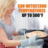 HESEE Silicone Oven Mitts, Heat Resistant 2PCS Mitts with Soft