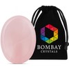 BOMBAY CRYSTALS EXPORT Rose Quartz Worry Stone, Natural Crystal Healing