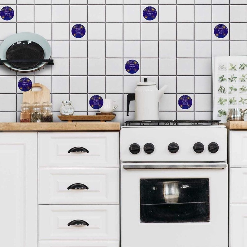 'Happy New Year Fireworks' 108mm Square Ceramic Tile (TD00031217)