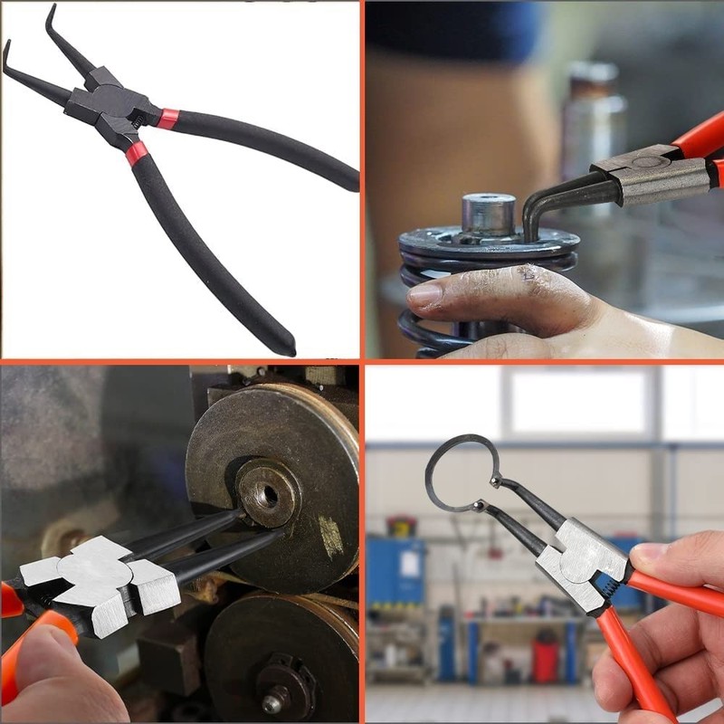 Utoolmart Internal Snap Ring Plier Angled Retaining Ring Pliers Bent