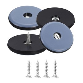 sourcing map 4 Pcs Furniture Slider Pads, 2 Inch(50mm) PTFE Round Screw-on Furniture Glides Sliders with Screw, Chair Leg Floor Protectors for Carpet Hardwood Floors, Blue