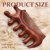WKRTDY Wooden Scalp Massage Comb, Sandalwood, Wide Teeth, No Static