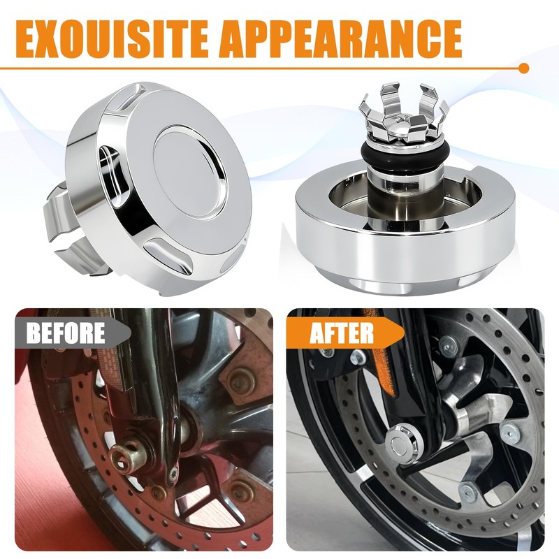 Front Axle Nut Covers Caps for 2024-2026 Harley Street Glide