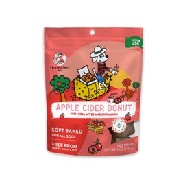 Shameless Pets Soft-Baked Dog Treats - Apple Cider Donut Grain-Free Dog Snacks for Medium & Large Dogs, Natural & Healthy Dog Chews, Doggy Treats for Older & Senior Dogs, Made in USA
