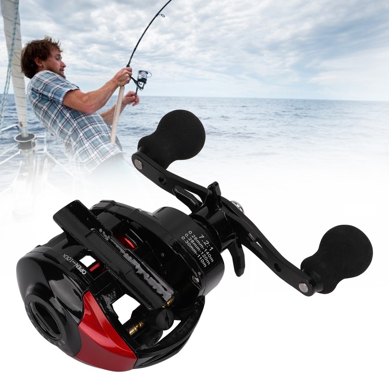 7.2:1 High Speed Baitcasting Reel Strong Braking Force Durable Magnetic