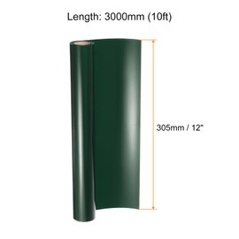 sourcing map Heat Transfer Vinyl Rolls 12" x10ft PU HTV Printable Vinyl Film for T-Shirts DIY Craft Iron, Dark Green