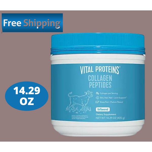 Vital Proteins Collagen Peptides Unflavored Powder 20Servings 14.29oz NoShipToCA