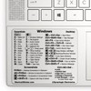 Easy PC Keys Reference Keyboard-Shortcut Vinyl Sticker for Any PC Laptop or Desktop 3 x 2.5 inches (White)