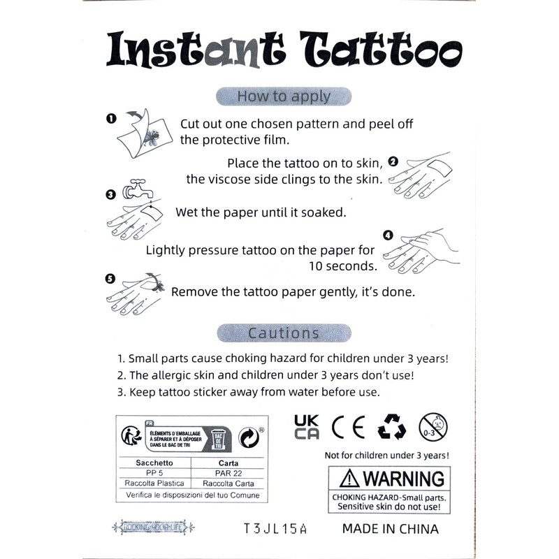 6 Blätter Temporäres Cobra Tattoo Schlange Tattoos Arm Tattoo Cobra6