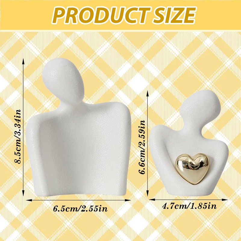 Sikweny Ornaments for Living Room, Ceramic White Ornaments Shelf Decorations