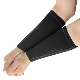 SLAKOZYT Volleyball Arm Protectors for Men or Women, Volleyball Arm Sleeves, Passing Forearm Sleeves, Volleyball Accessories, Sports Wrist Support, 1 Pair, black