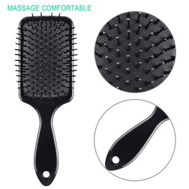 SIQUK 6 Pcs Hair Brush Comb Set Paddle Brush Detangle Hair Brush and Black Combs for Men and Women Wet, Dry, Curly and Straight Hair