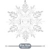 com-four® 24 x Decorative Snowflakes Pendants - Transparent 10 cm