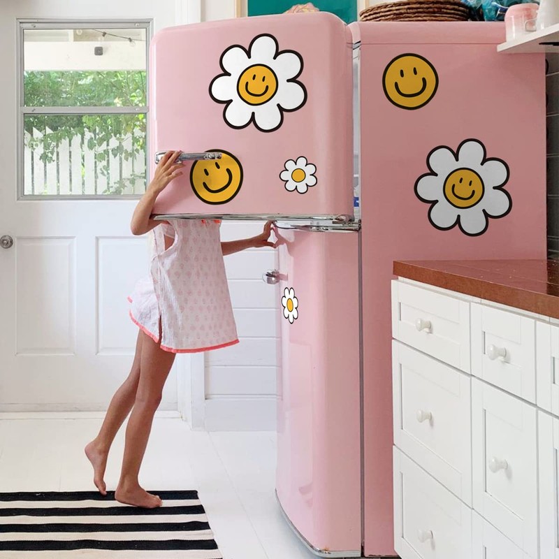 Fujioya Flower Daisy Glass Seal, Gerbera, Static Cling