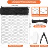 Black Chicken Wire Fencing,15.7in x118in Welded Wire Mesh Fence Roll
