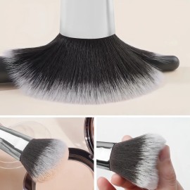 Brochas De Maquillaje Kit 20 Pcs Para Maquillaje Profesional Color Negro