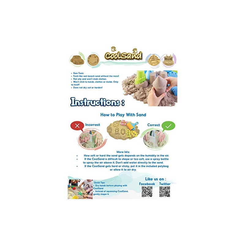 CoolSand Blue 14 Ounce Refill Pack - Moldable Indoor Play