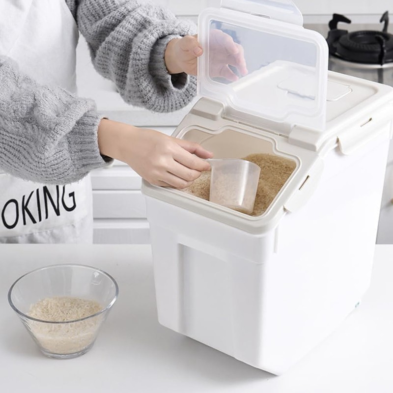 YXQ 25LB Large Flour Storage Container Bin,4 Pack Airtight Plastic
