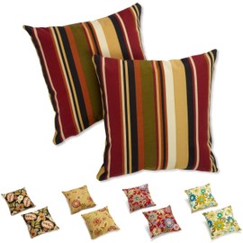 Blazing Needles Outdoor Throw Pillow, Laperta Monsoon 2 Count