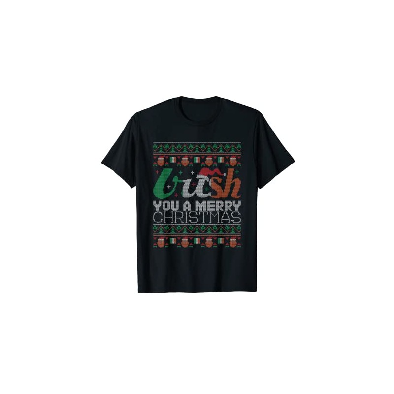 Irish You A Merry Christmas Ireland Ugly Christmas Sweater T-Shirt